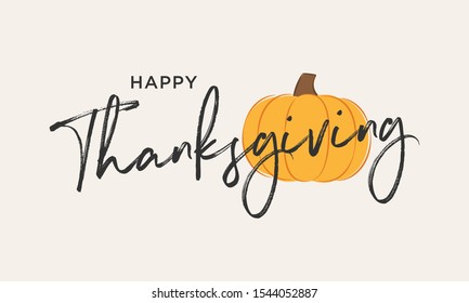 Happy Thanksgiving Background, Thanksgiving Illustration, Giving Thanks, Pumpkin Icon Autumn Fall Leaves Vector Illustration Background