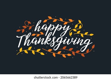 Happy Thanksgiving Background, Thanksgiving Illustration, Giving Thanks, Leaves Icon Autumn Fall Leaves Vector Illustration Background