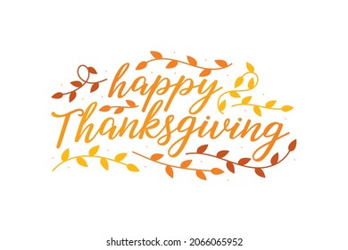 Happy Thanksgiving Background, Thanksgiving Illustration, Giving Thanks, Leaves Icon Autumn Fall Leaves Vector Illustration Background