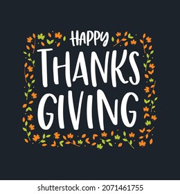 Happy Thanksgiving Background, Thanksgiving Illustration, Giving Thanks, Leaves Icon Autumn Fall Leaves Vector Illustration Background