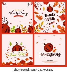 Happy thanksgiving background illustration vector. Thanksgiving web banner and greeting card vector
