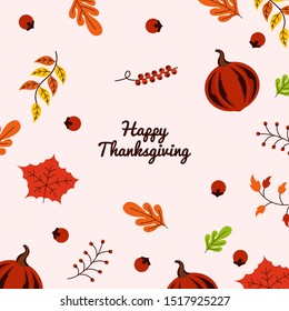 Happy thanksgiving background illustration vector. Thanksgiving web banner and greeting card vector