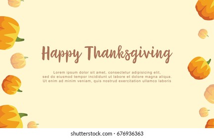 Happy Thanksgiving background with pumpkin