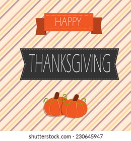 Happy Thanksgiving background with pumpkins