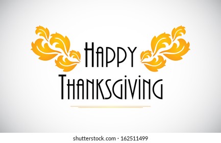 Happy Thanksgiving  background with special flower design