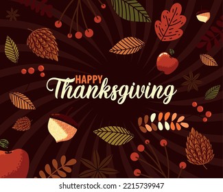 happy Thanksgiving banner style, design