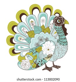 Happy Thanksgiving beautiful turkey card