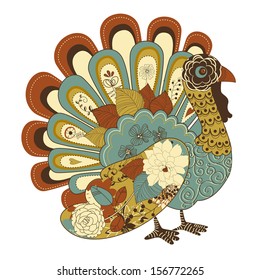 Happy Thanksgiving beautiful turkey card 
