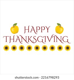 Happy Thanksgiving Calligraphy Text for Greeting Card | Script. Calligraphic Design for Print, Shirt, Banner, Poster. Colorful | Thanksgiving Day. Typographic Design. Card and Poster or Print Template