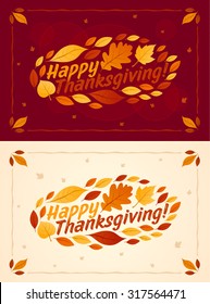 Happy Thanksgiving card, background, poster. Vector illustration.