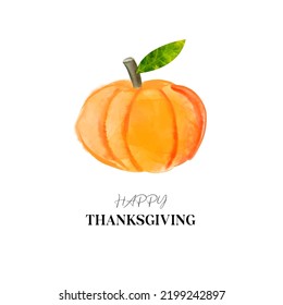 Happy Thanksgiving card design cute pumpkin illustration