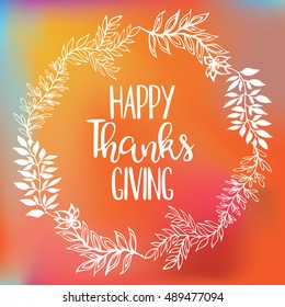 Happy Thanksgiving card template, banner, flyer