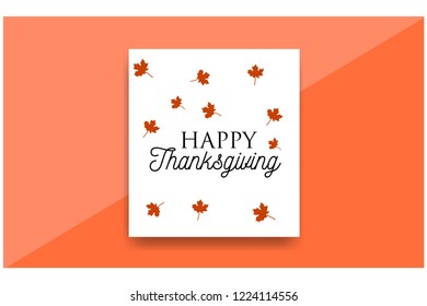 Happy Thanksgiving card with text design. Lettering 