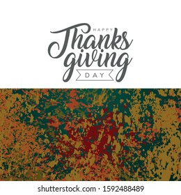 Happy thanksgiving card with text - Vector illustration