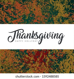 Happy thanksgiving card with text - Vector illustration