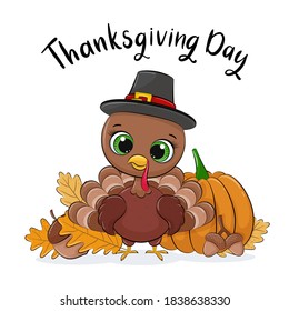 Happy Thanksgiving Celebration Design. Vector Illustration