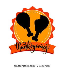 Happy Thanksgiving Celebration Design. Vector illustration. Holiday, thanksgiving, canada