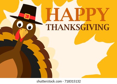 Happy Thanksgiving Celebration Design. Vector Illustration