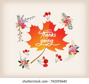 Happy Thanksgiving Day. Autumn new season