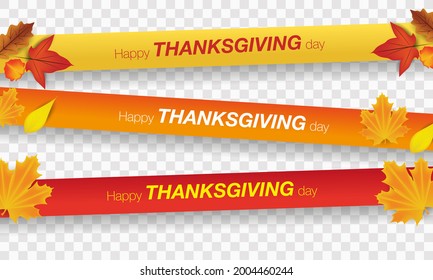 Happy Thanksgiving Day background with autumn leaves, pumpkins, corn, wheat. Hello, autumn. Vector illustration