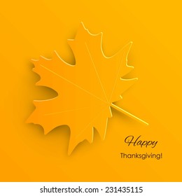 Happy Thanksgiving Day background with  autumn maple leaves