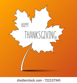 Happy Thanksgiving Day background. Autumn poster or banner with leaves