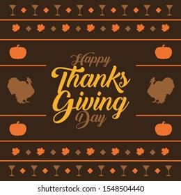 Happy  thanksgiving day background. Happy  thanksgiving day banner design. Vector illustration  