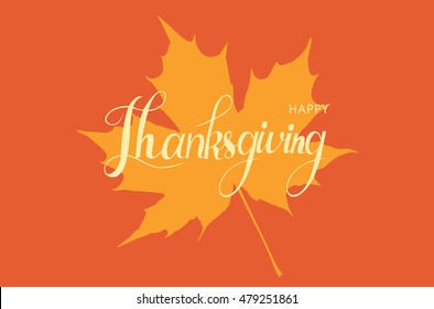 Happy Thanksgiving Day background with beautiful autumn maple leaves, can be use as flyer, banner or poster.