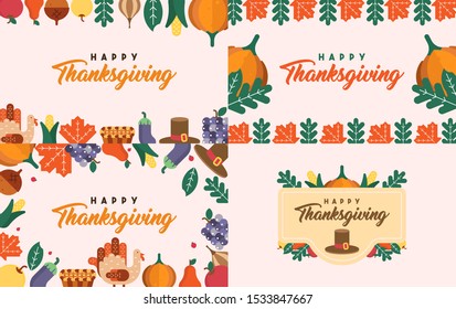 Happy thanksgiving day background illustration vector