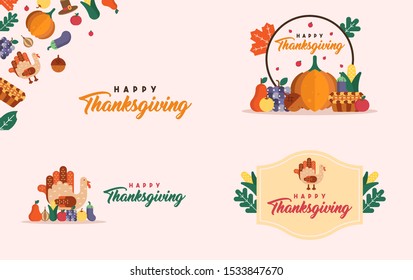 Happy thanksgiving day background illustration vector