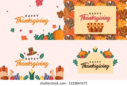 Happy thanksgiving day background illustration vector