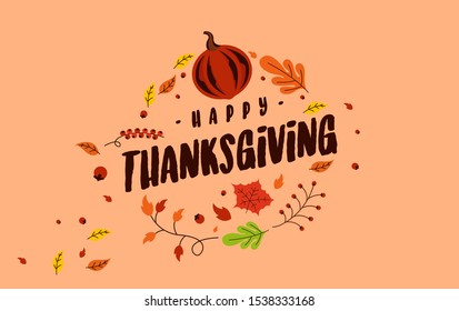 Happy thanksgiving day background illustration vector
