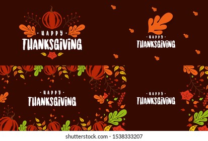 Happy thanksgiving day background illustration vector