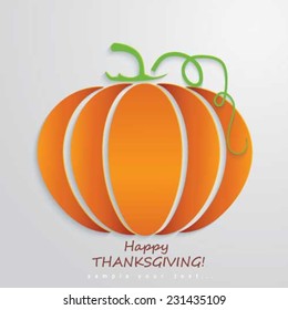 Happy Thanksgiving Day background with pumpkin