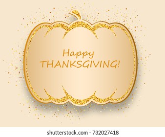 Happy Thanksgiving Day background with  pumpkin.