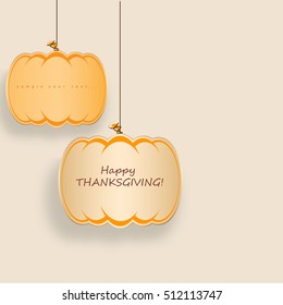Happy Thanksgiving Day background with pumpkins