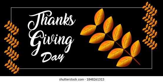 Happy Thanksgiving Day Background Template Autumn Three