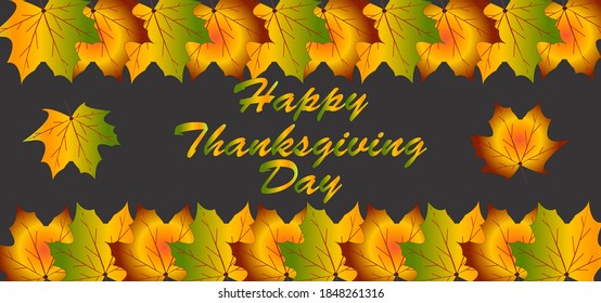 Happy Thanksgiving Day Background Template Autumn  Eleven