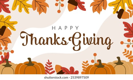 Happy Thanksgiving Day background vector illustration