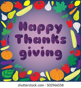 Happy thanksgiving day card