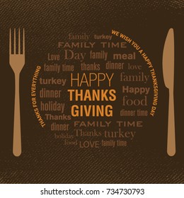 Happy thanksgiving day card