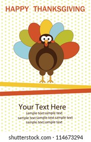 happy thanksgiving day card. vector illustration