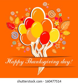 Happy thanksgiving day card. Vector Illustration