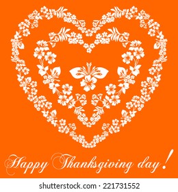 Happy Thanksgiving Day card. Vector Version.