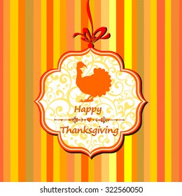 Happy thanksgiving day card. Vector Illustration 