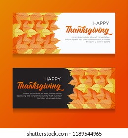 Happy Thanksgiving Day celebrations greeting banner Design