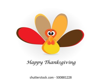 Happy Thanksgiving Day celebrations greeting card design with colorful turkey.
