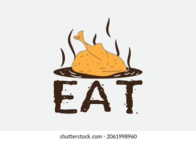 Happy Thanksgiving Day, chicken party T Shirt design