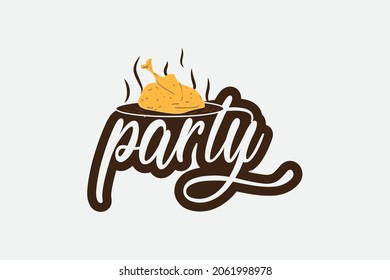 Happy Thanksgiving Day, chicken party T Shirt design