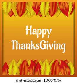 Happy thanksgiving day concept background. Realistic illustration of happy thanksgiving day vector concept background for web design